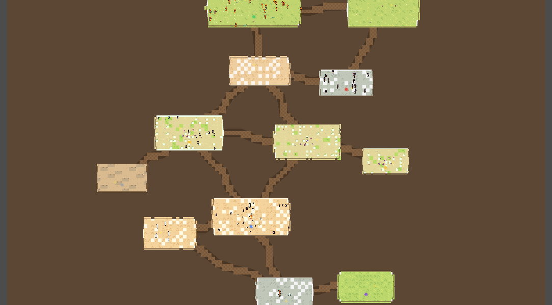 Colony-wide overview of all nest chambers linked by tunnels