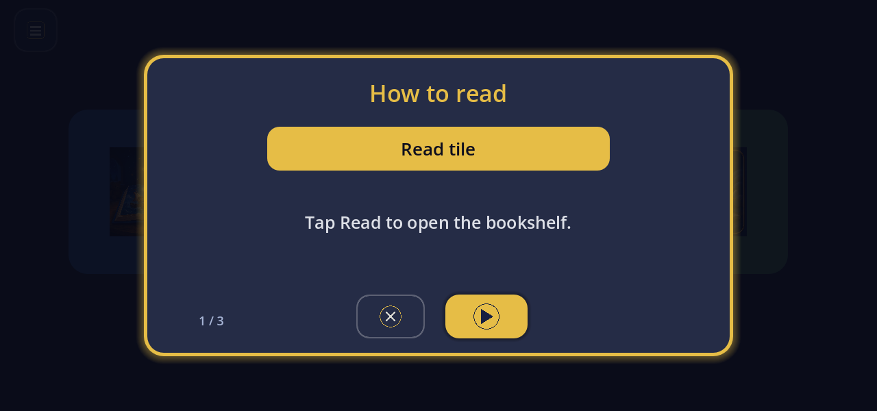Read tutorial screen