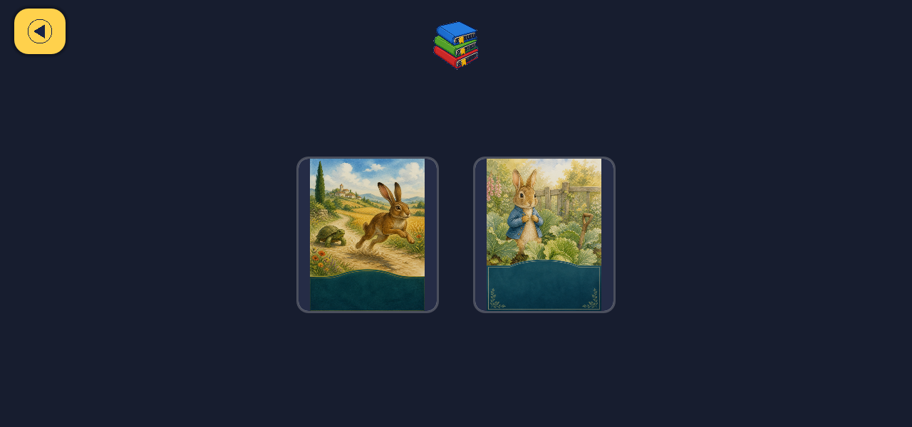 Book shelf with children’s book covers